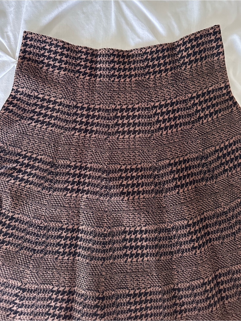 Max Studio brown houndstooth skirt - Picture 3 of 4